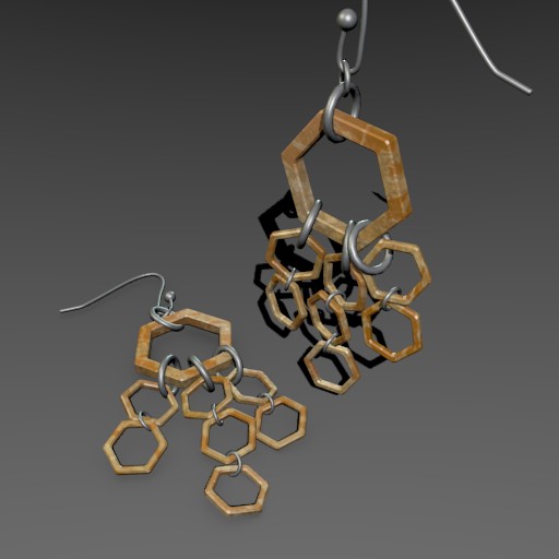 Hexagon Earrings preview image 1